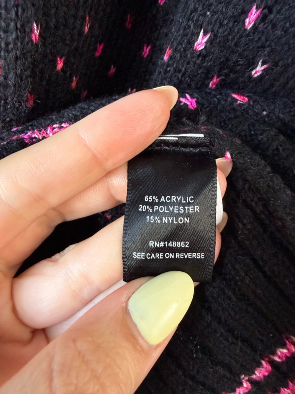 Torrid Button Front V-Neck Cardigan Black Pink Hearts‎ 2X Plus Size - Picture 6 of 9